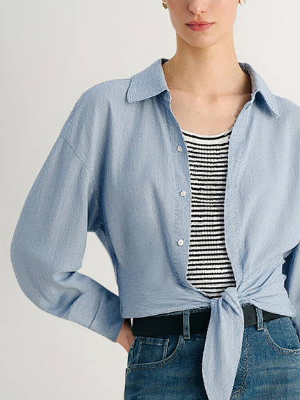 Lyocell Bow-Tie Shirt