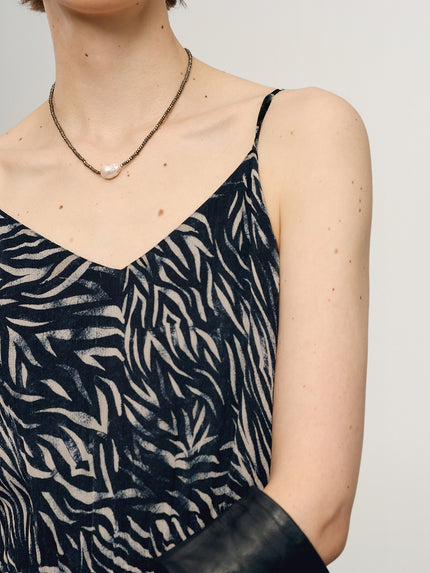 V-Neck Floral Slip Dress