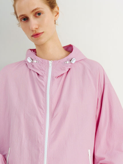 Pink Hooded UV Protection Jacket