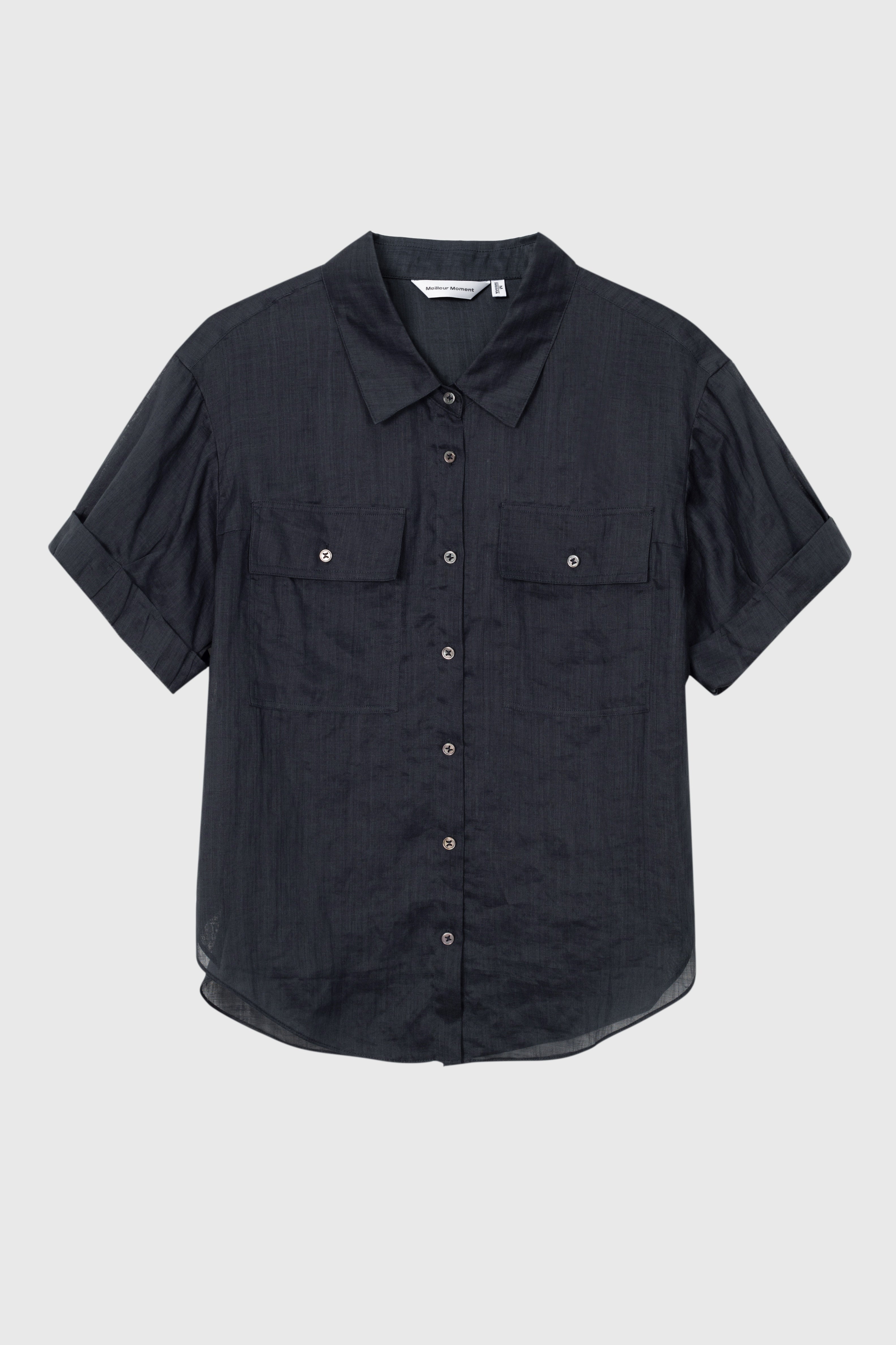 Relaxed Pure Ramie Utility Shirt