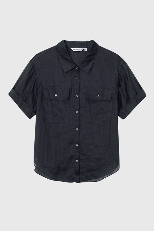 Load image 1 in gallery view. Relaxed Pure Ramie Utility Shirt