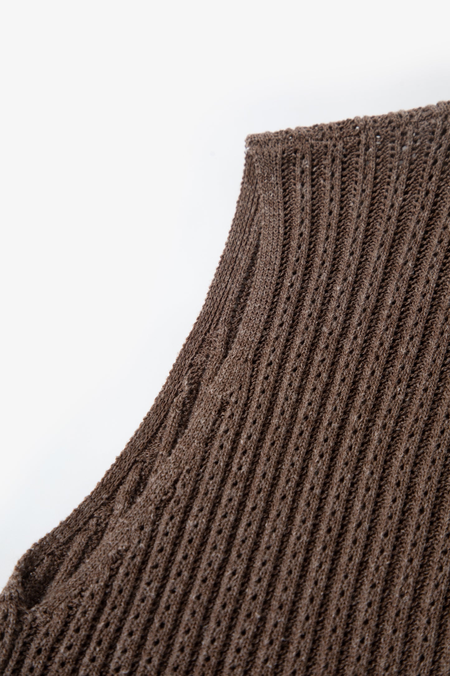 Ribbed-Knit Sleeveless Polo Top