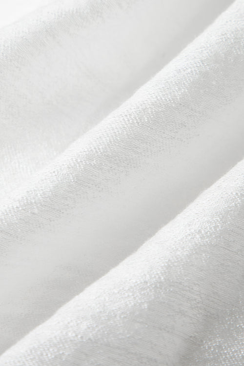Load image 1 in gallery view. Ruffled V-Neck Linen Blend Blouse