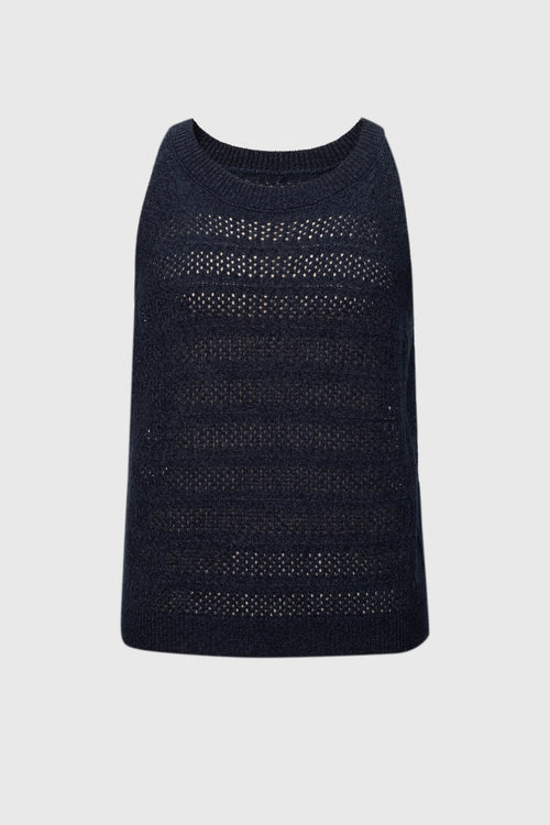 Load image 1 in gallery view. Lightweight Open-Knit Tank Top