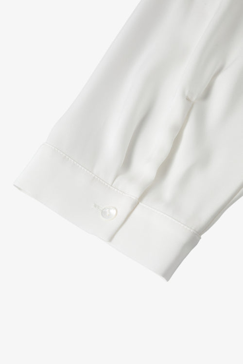 Load image 1 in gallery view. Refined Silk Tie-Neck Blouse