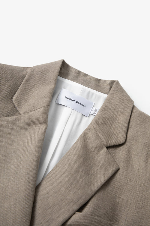 Load image 1 in gallery view. Linen Double-Breasted Blazer