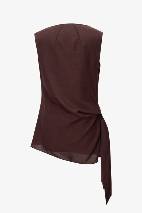 Load image 1 in gallery view. Statement Draped Lyocell Top