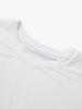 Women's Plain White Round Neck Short Sleeves  Regenerated Cellulose Fiber Yoga T-Shirt 5F8101002U