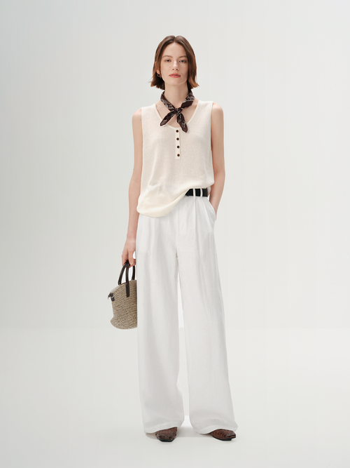 Load image 1 in gallery view. U-Neck Knit Tank Top