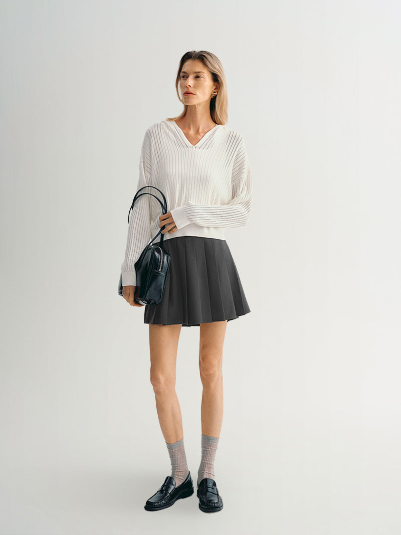 Pleated Mini Skirt