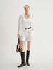 White Straight Shorts