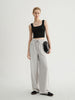 Black Square-Neck Fitted Cropped Tank