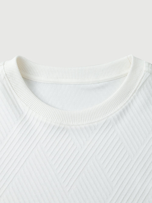 Load image 1 in gallery view. Men’s Geometric Knit Short-Sleeve T-Shirt