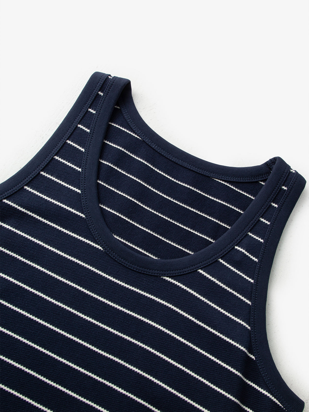 Striped Pure Cotton Sleeveless Jersey Dress