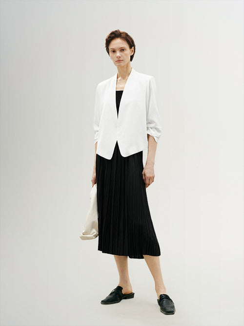 Load image 1 in gallery view. V Neck Acetate Short Jacket