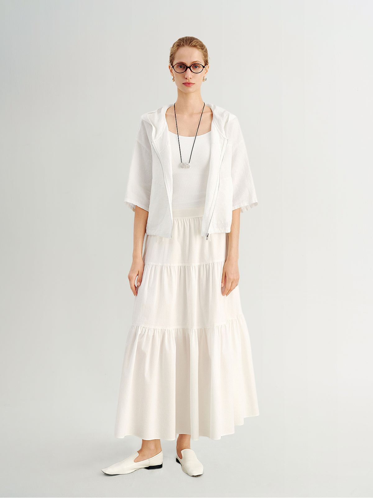 Pure Linen Hooded Jacket