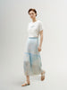 Straight-Cut Pleated Maxi Skirt