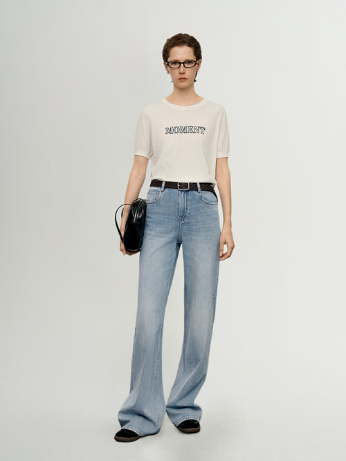 Load image 1 in gallery view. Lyocell Logo Short-Sleeve Tee