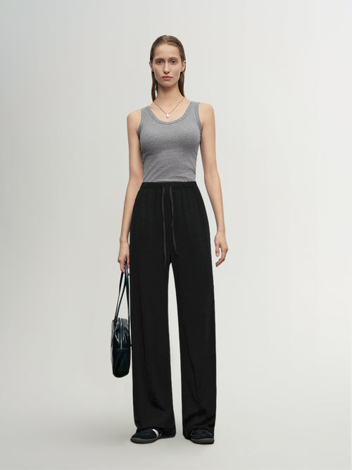 Load image 1 in gallery view. Cotton U-Neck Fitted Tank ¨C Gray