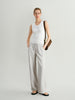 White U-Neck Sleeveless Tank