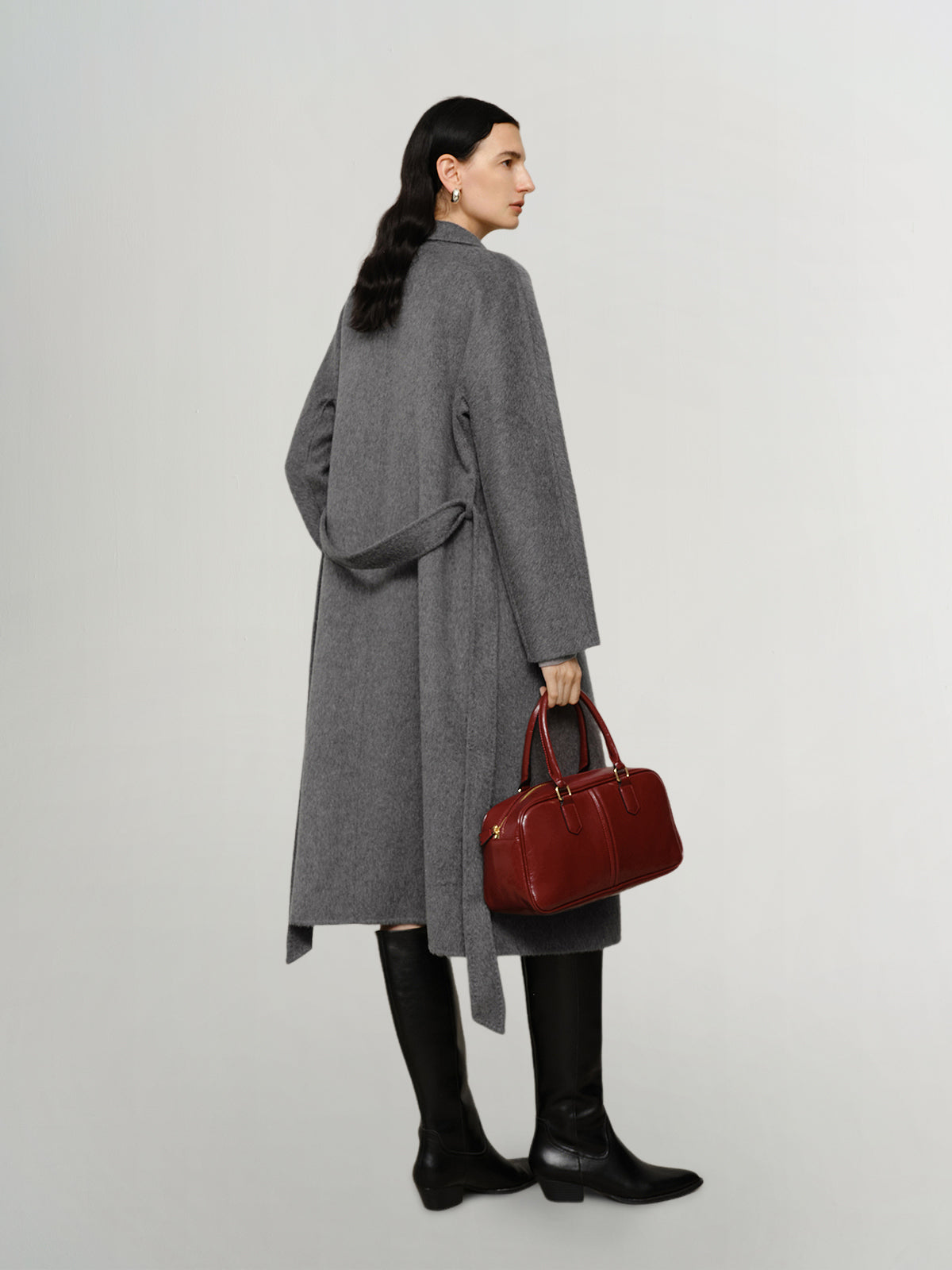 Wool-Camel Double-Breasted Coat