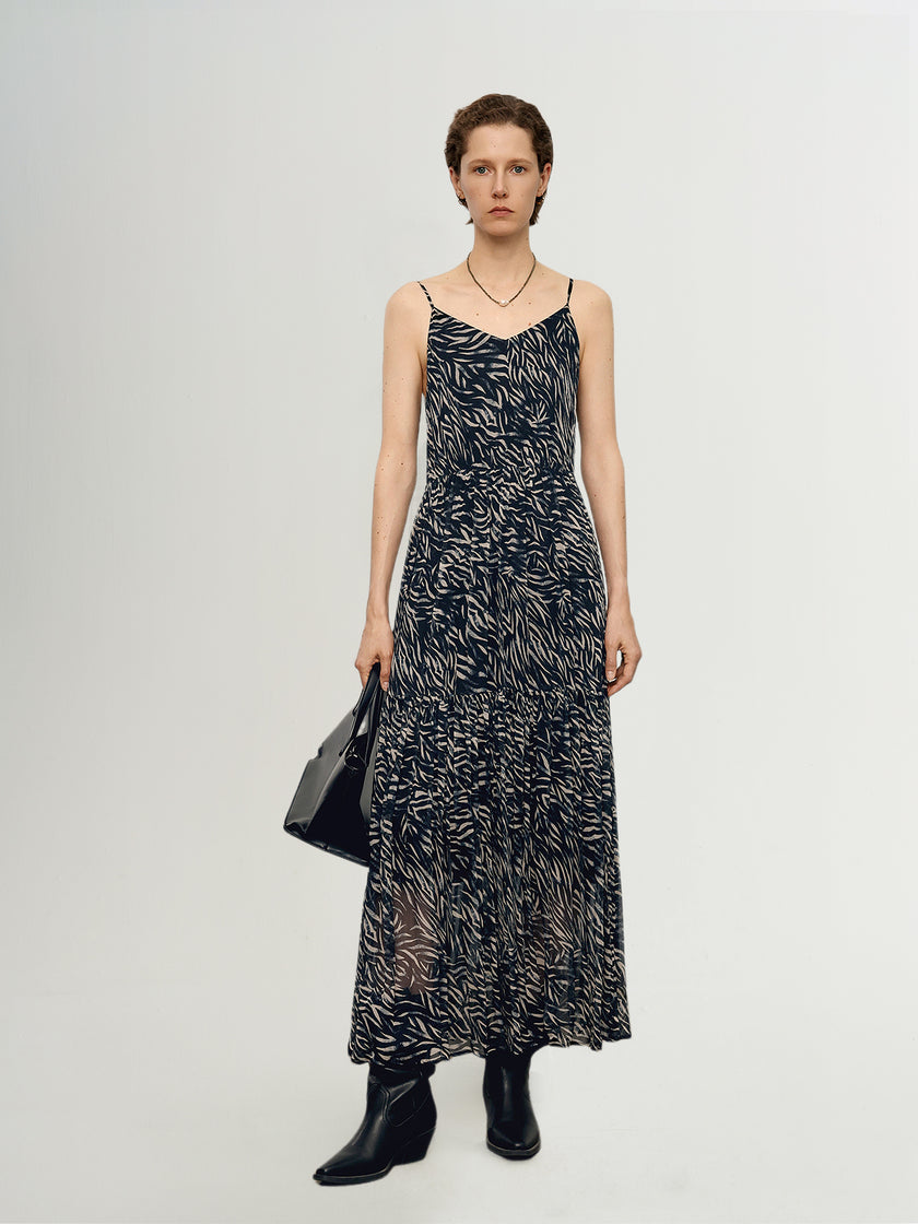 V-Neck Floral Slip Dress