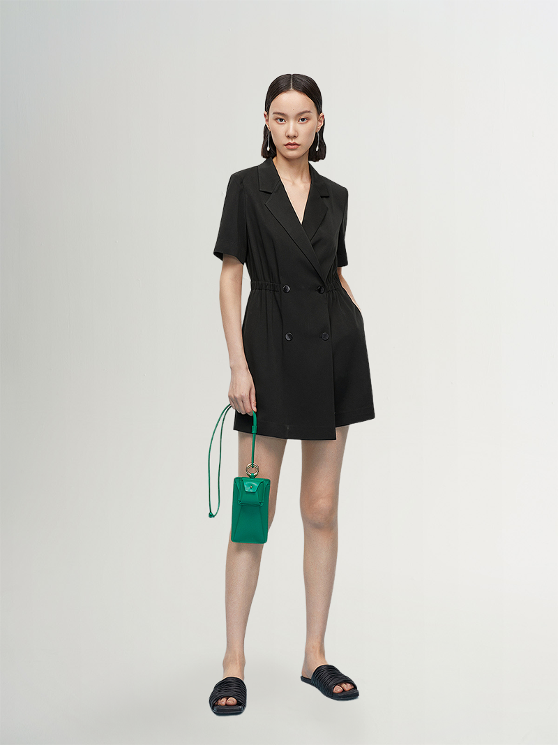 V Neck Acetate Blend Jumpsuit