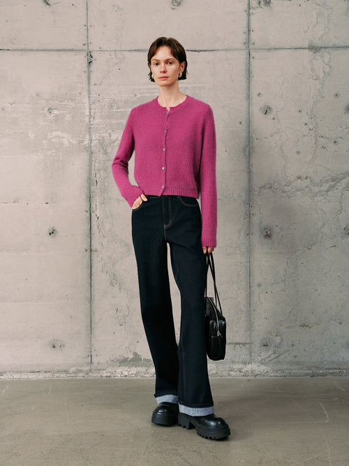 Load image 1 in gallery view. Silk-Cashmere Cardigan