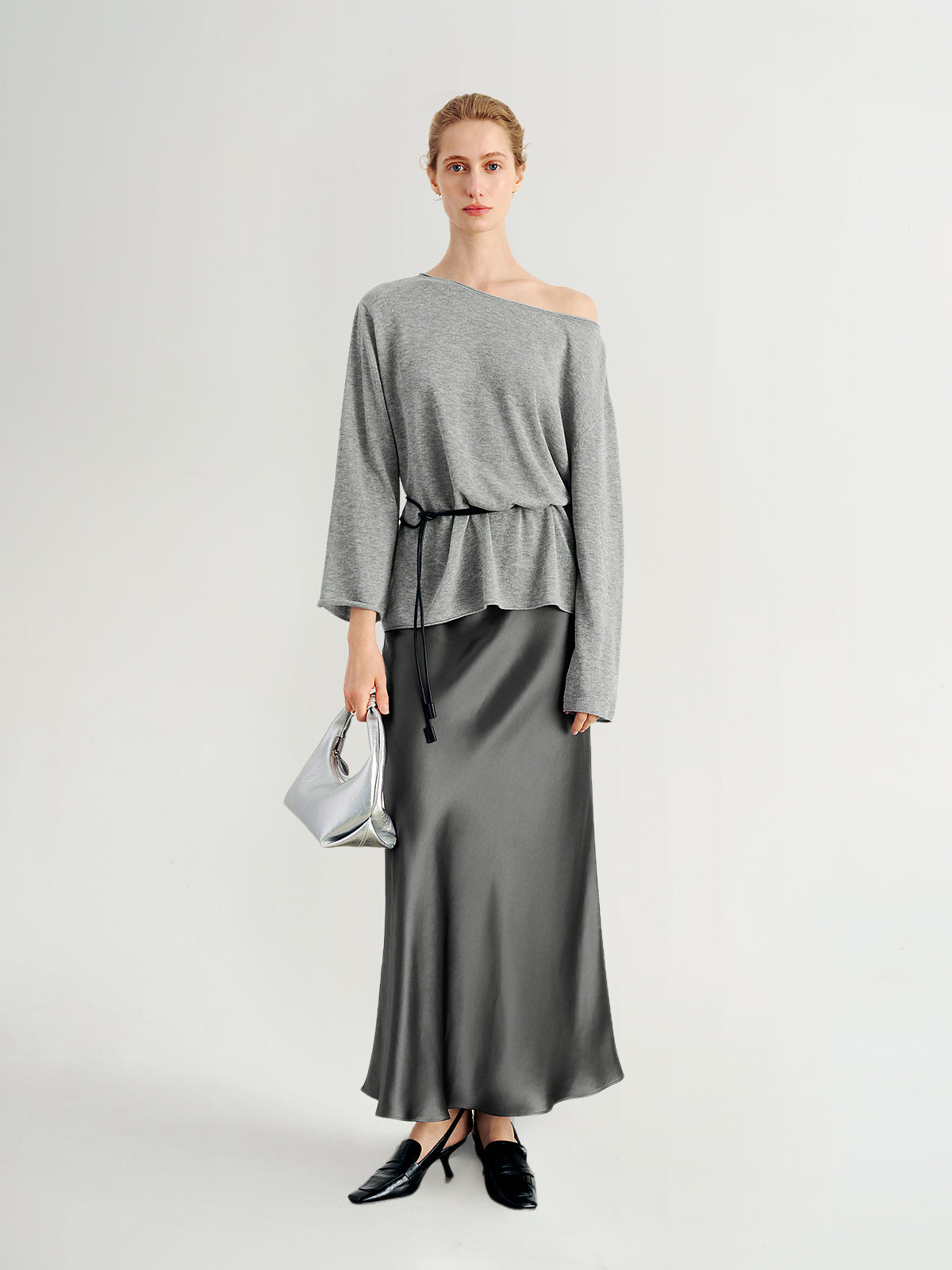 Triacetate Straight Maxi Skirt