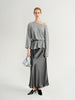 Triacetate Straight Maxi Skirt