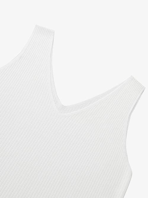 Load image 1 in gallery view. V Neck Knit Tank Top