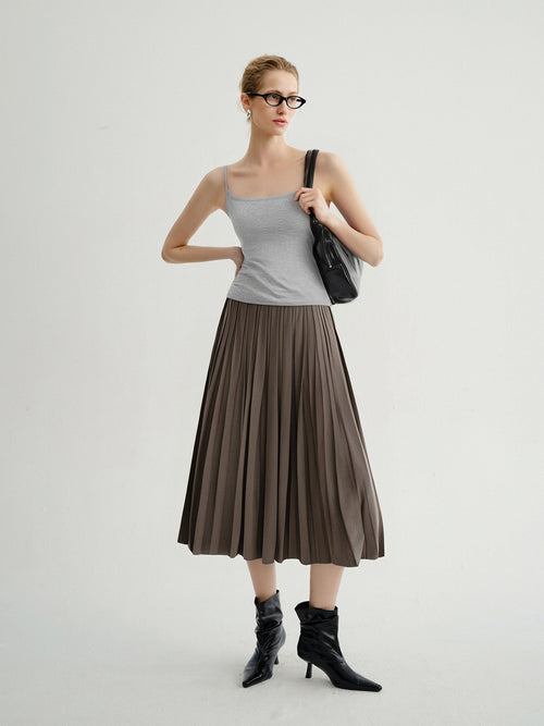 Load image 1 in gallery view. Light Grey Slim Strap Tank Top
