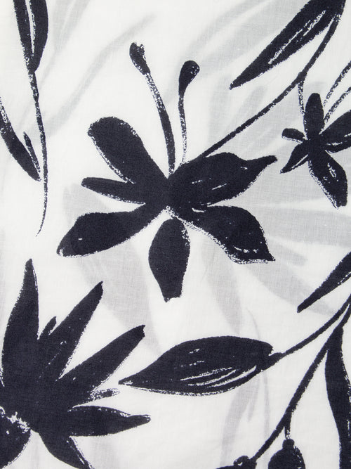 Load image 1 in gallery view. Cotton Ruffled-Neck Short-Sleeve Top