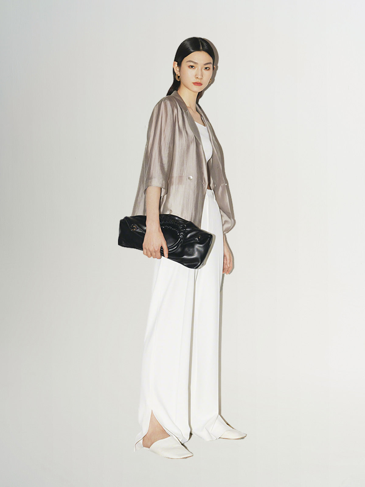 Quarter Sleeves Lyocell Blazer