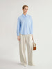 White Lyocell Front-Pleat Trousers  Pants
