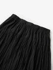 Women's Black Pleated Design Long Skirt 5994140701