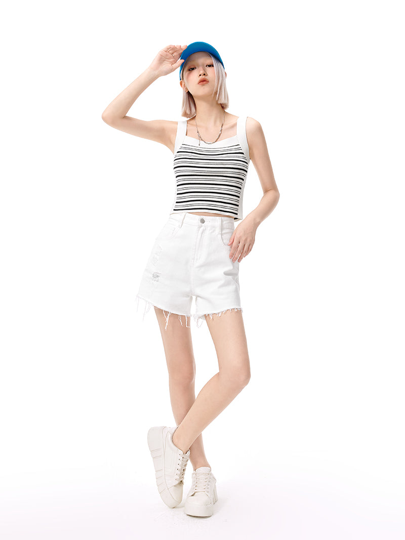 100% Cotton Denim Shorts