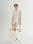 100% Linen Sleeveless Jacket