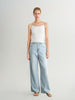 Blue Wide-Leg Jeans Pants