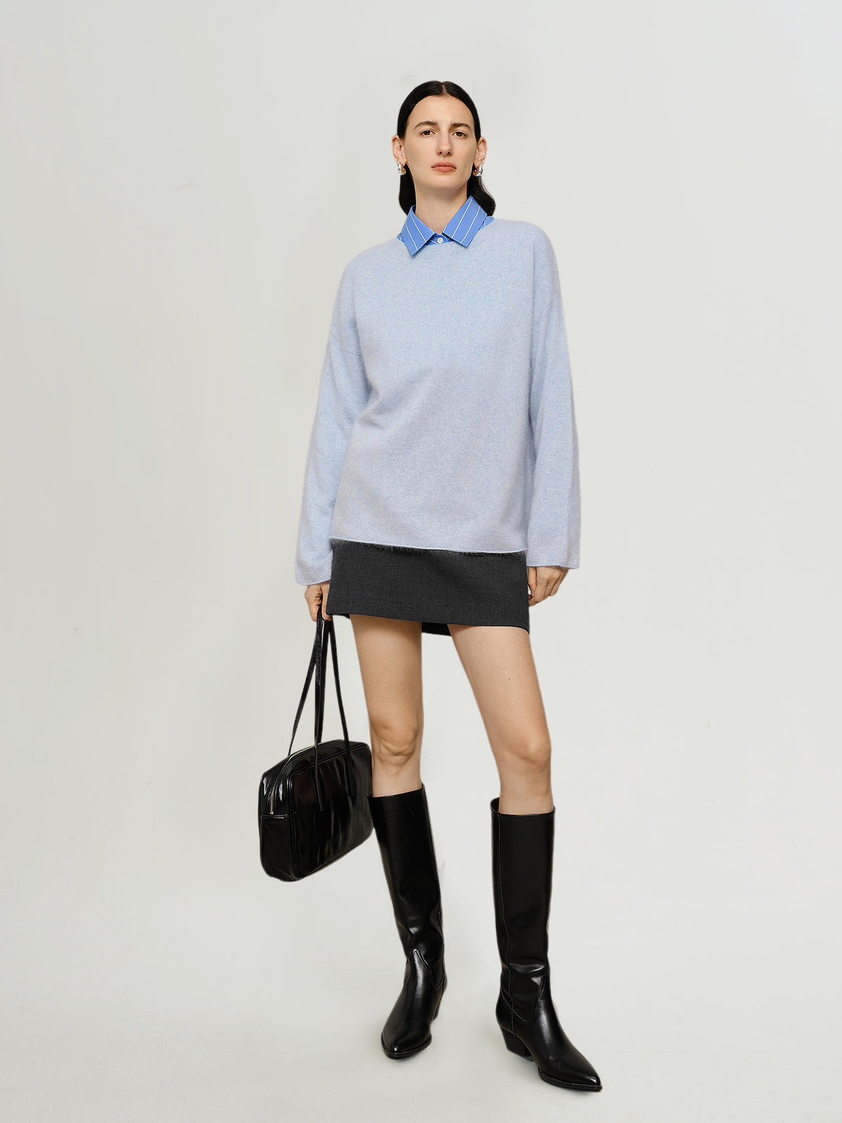 Brushed Cashmere Oversized Sweater