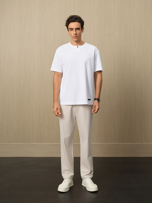 Load image 1 in gallery view. Men’s Split-Neck Short-Sleeve T-Shirt