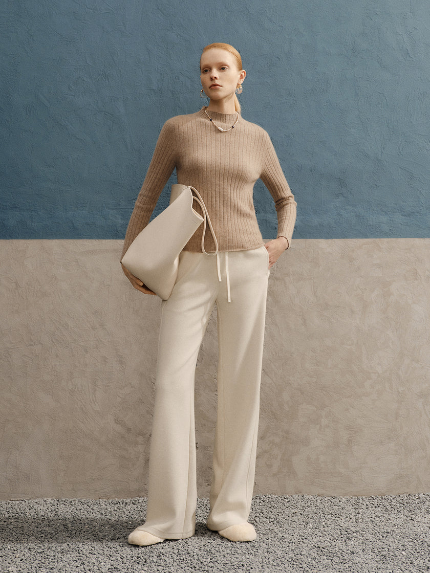 Off-White Straight Pull-On Pants