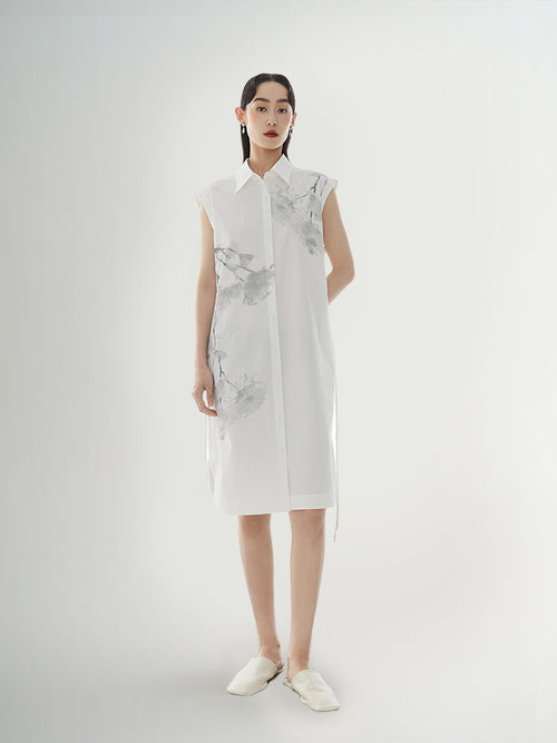 Load image 1 in gallery view. Sleeveless Straight-Cut Dress