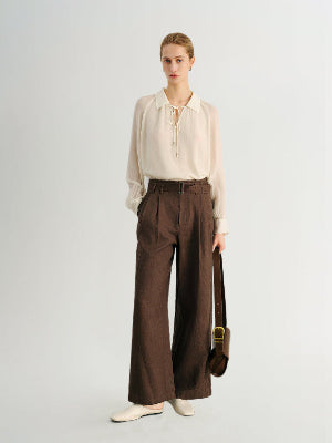 Pure Linen Straight Pants