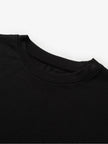 Women's Black Round Neck Short Sleeves T-Shirt 5G4100011X