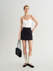 Cotton Blend A-Line Mini Skirt