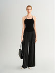 Charcoal Slim-Fit Ribbed  Tank