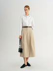 Khaki Midi Skirt
