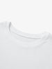 Women's Plain White Round Neck Cotton Knit Casual Yoga T-Shirt 5F8100992U