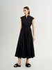 Gathered Sleeveless Pure Cotton Dress